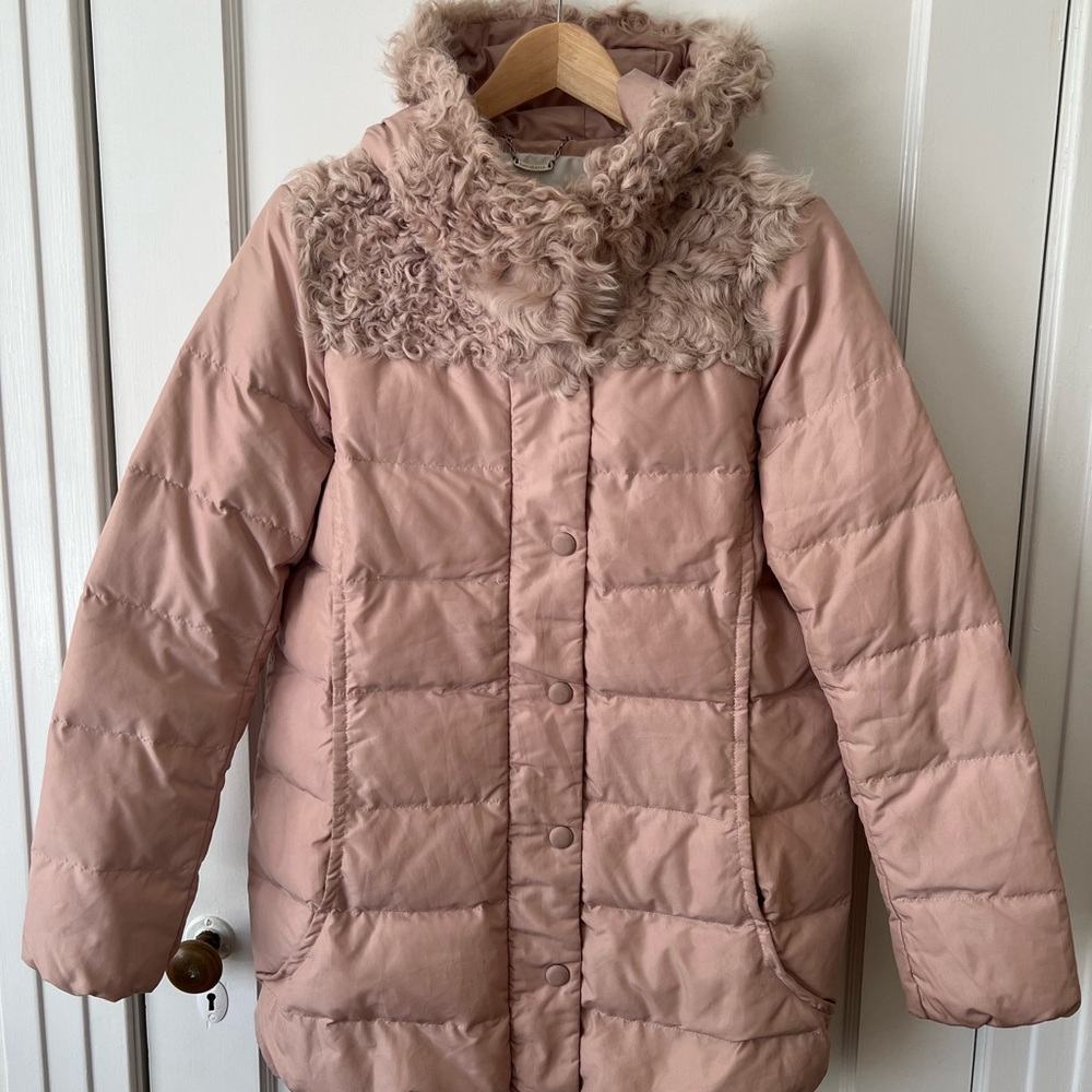 Mikibana Women M Down Jacket. fur hooded